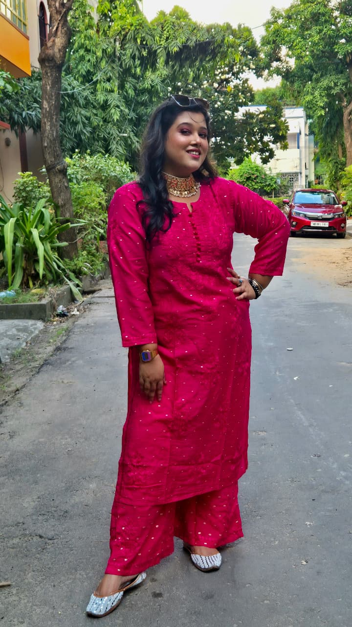 Benarashi chanderi 2 pc set