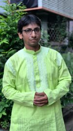 Mens chikankari linen kurta