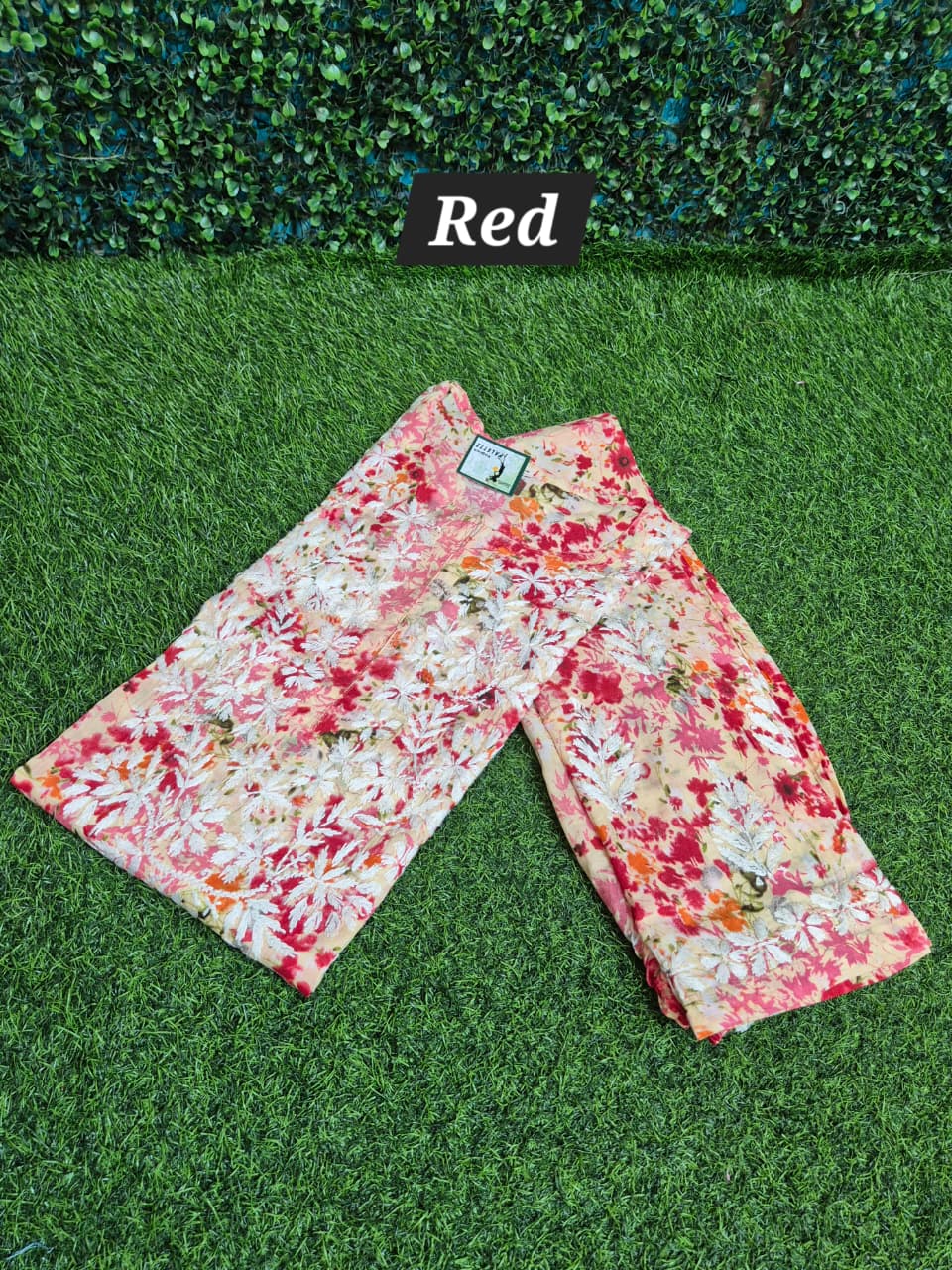 Printed Malmal chikankari 2 pc set