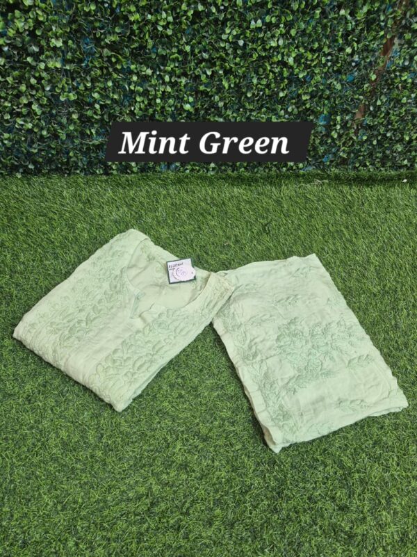 3d modal set self  chikankari work