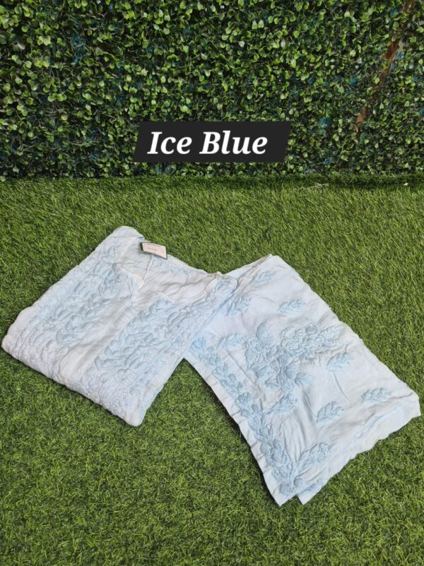 3d modal set self  chikankari work