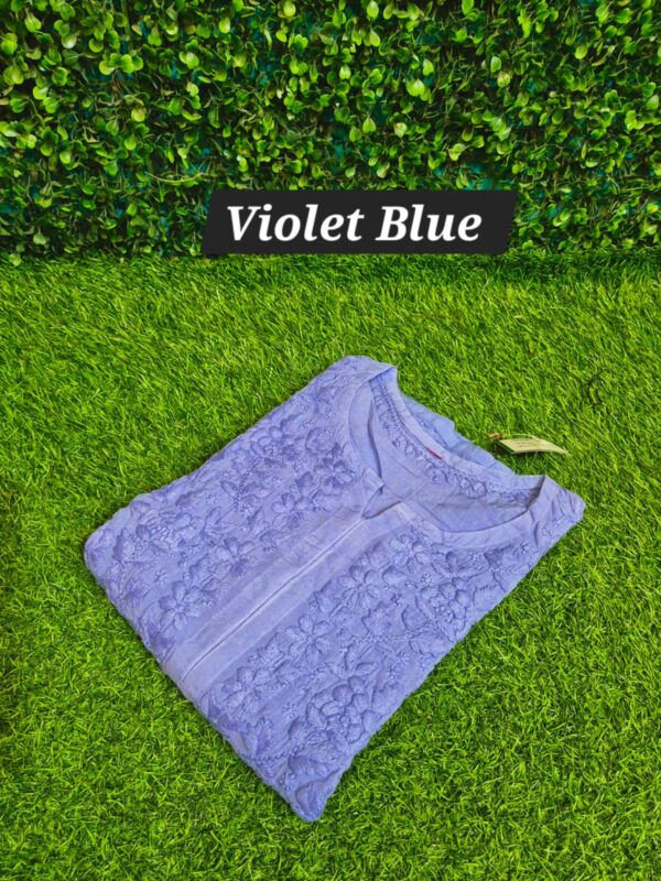 3d modal self chikankari kurti