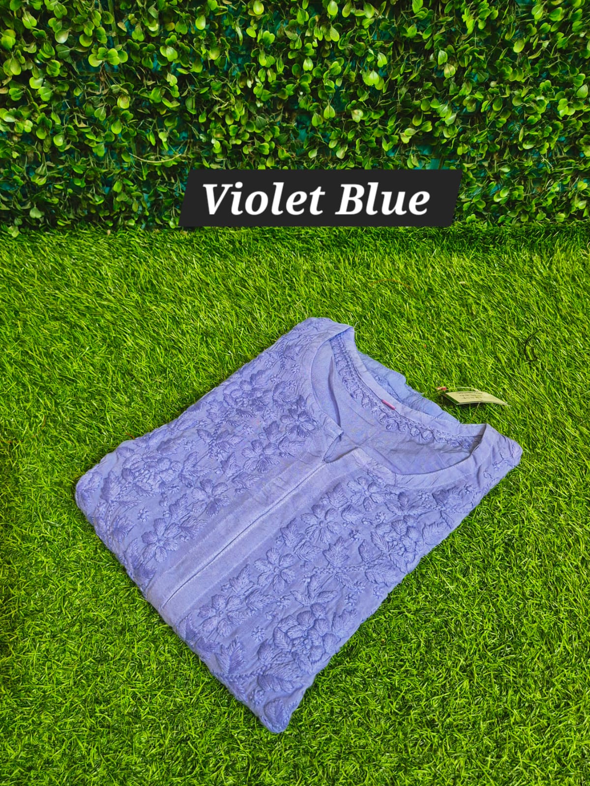 3d modal self chikankari kurti
