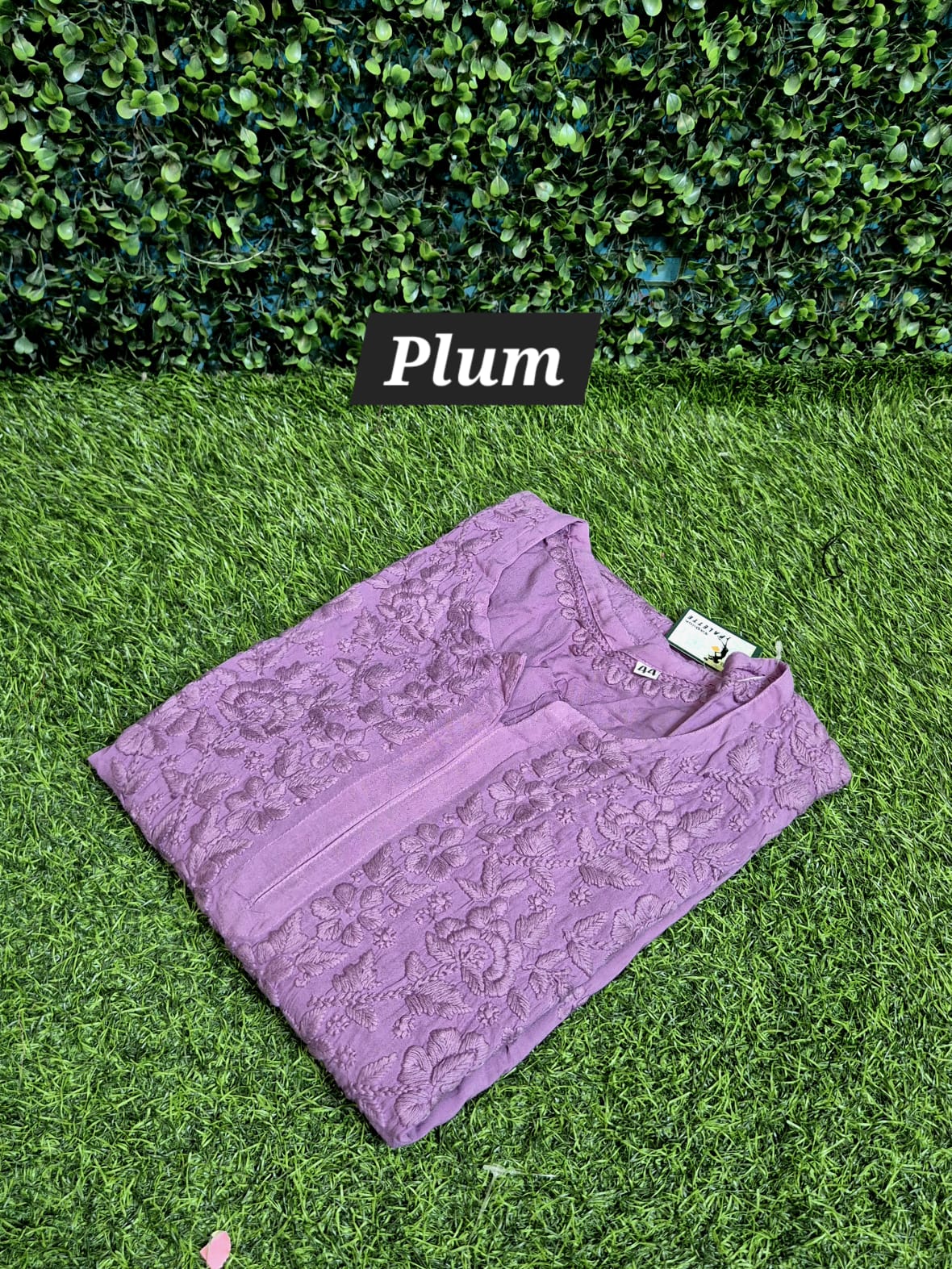 3d modal self chikankari kurti