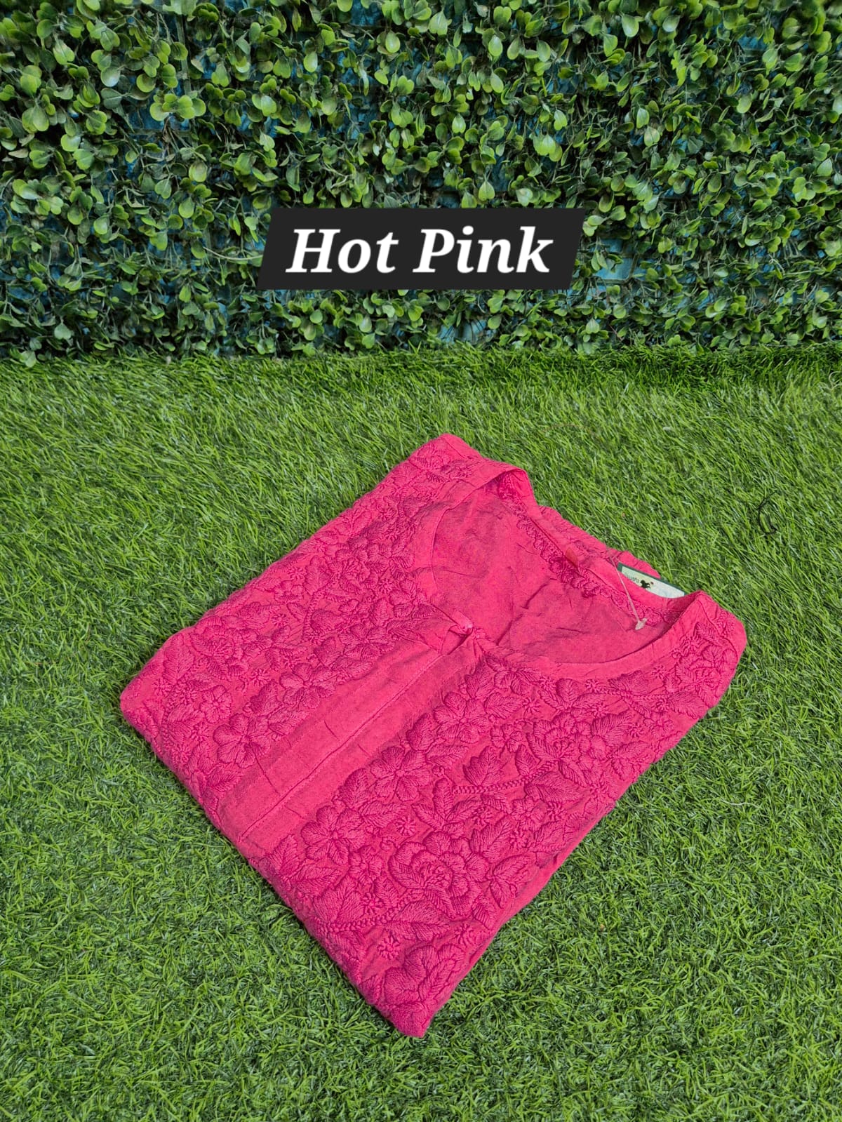 3d modal self chikankari kurti