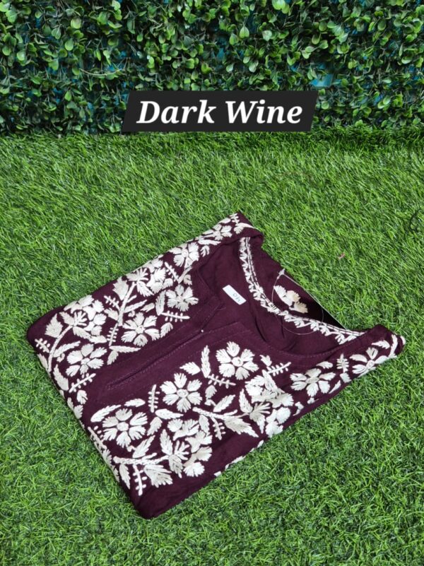 Chikankari Rayon short top