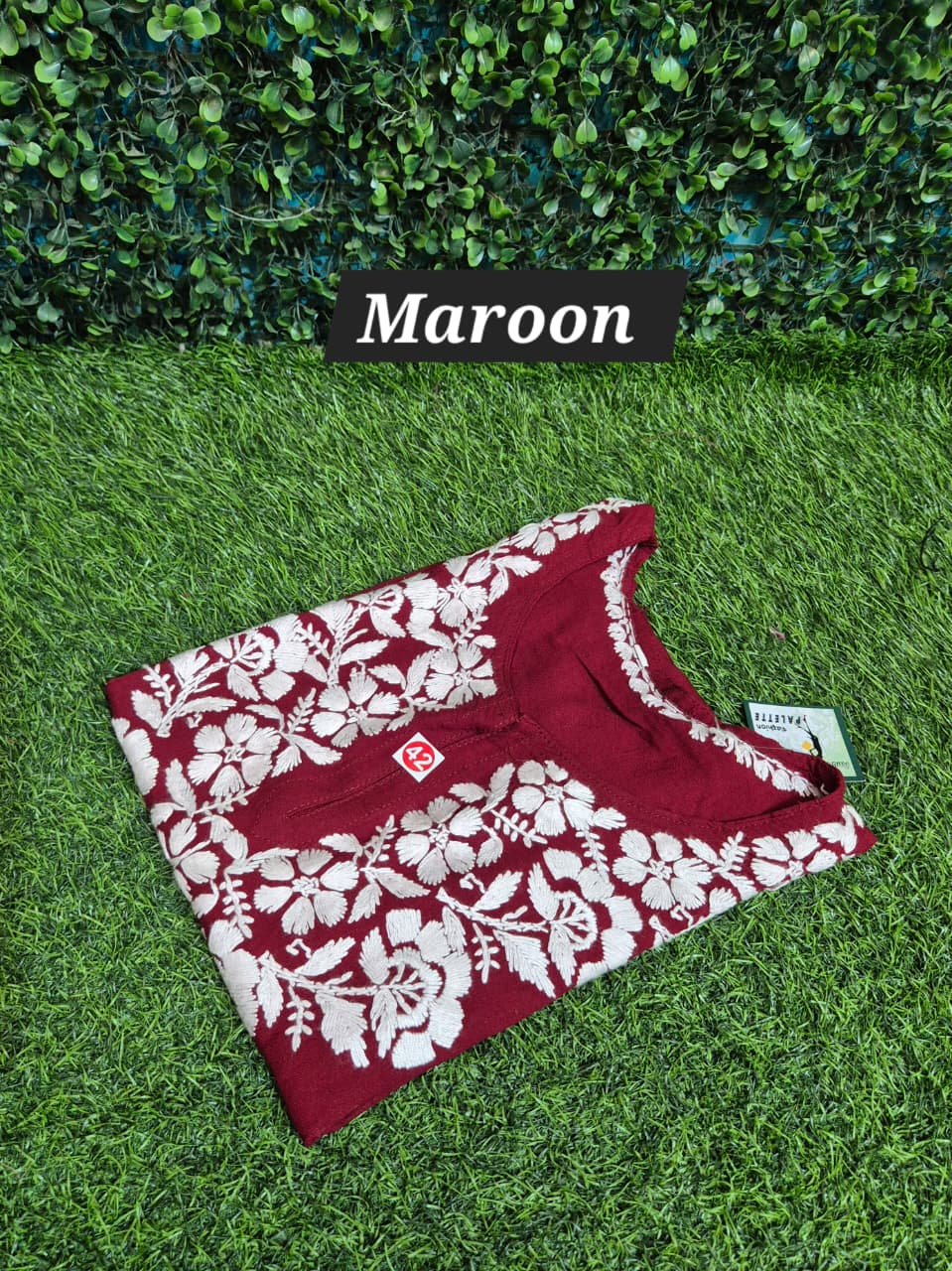 Chikankari Rayon short top