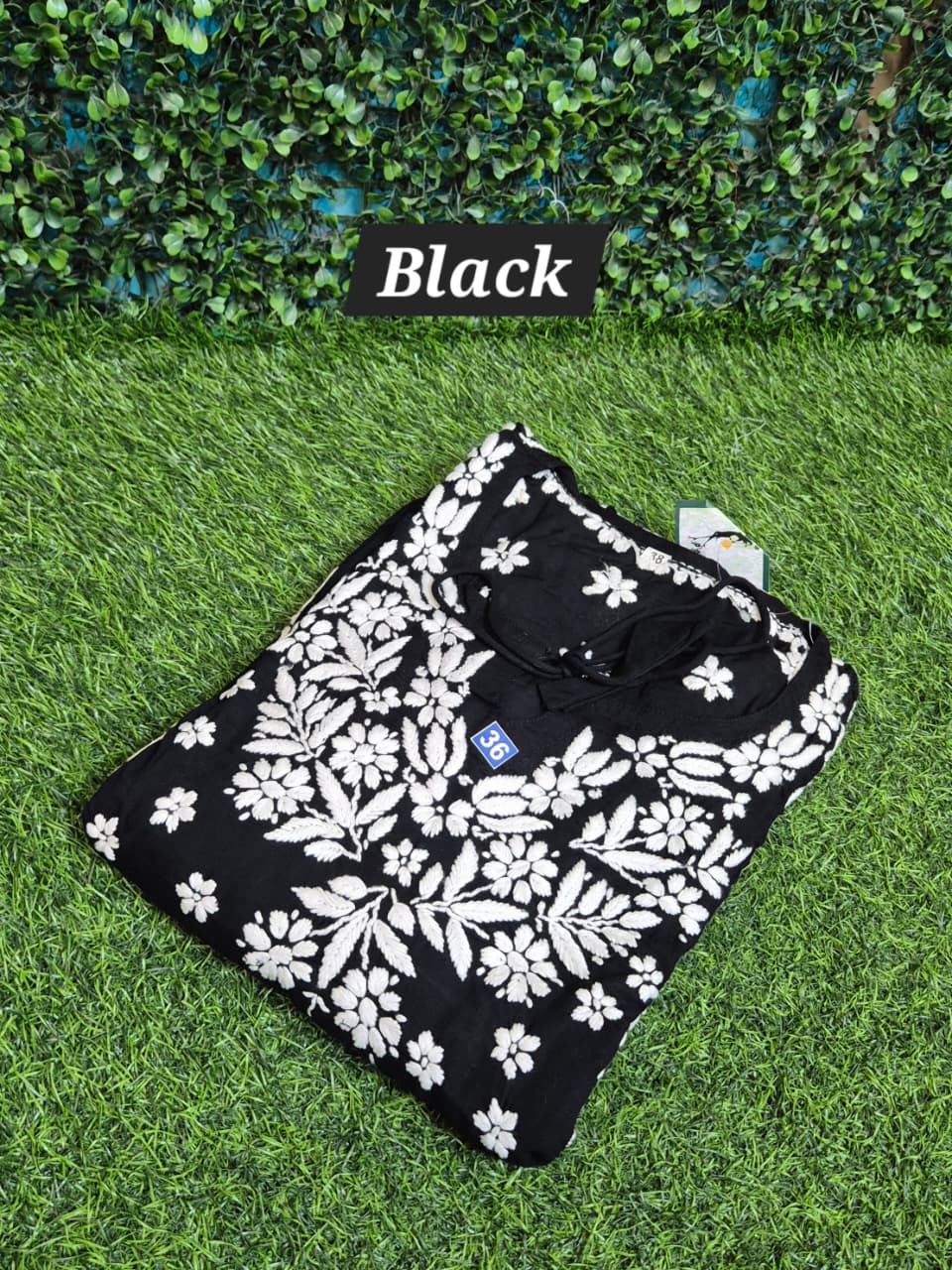 Modal chikankari 3d work gown