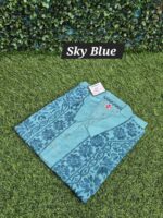 Mens self chikankari embossed kurta - Image 6