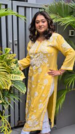 Modal flower bird kurti