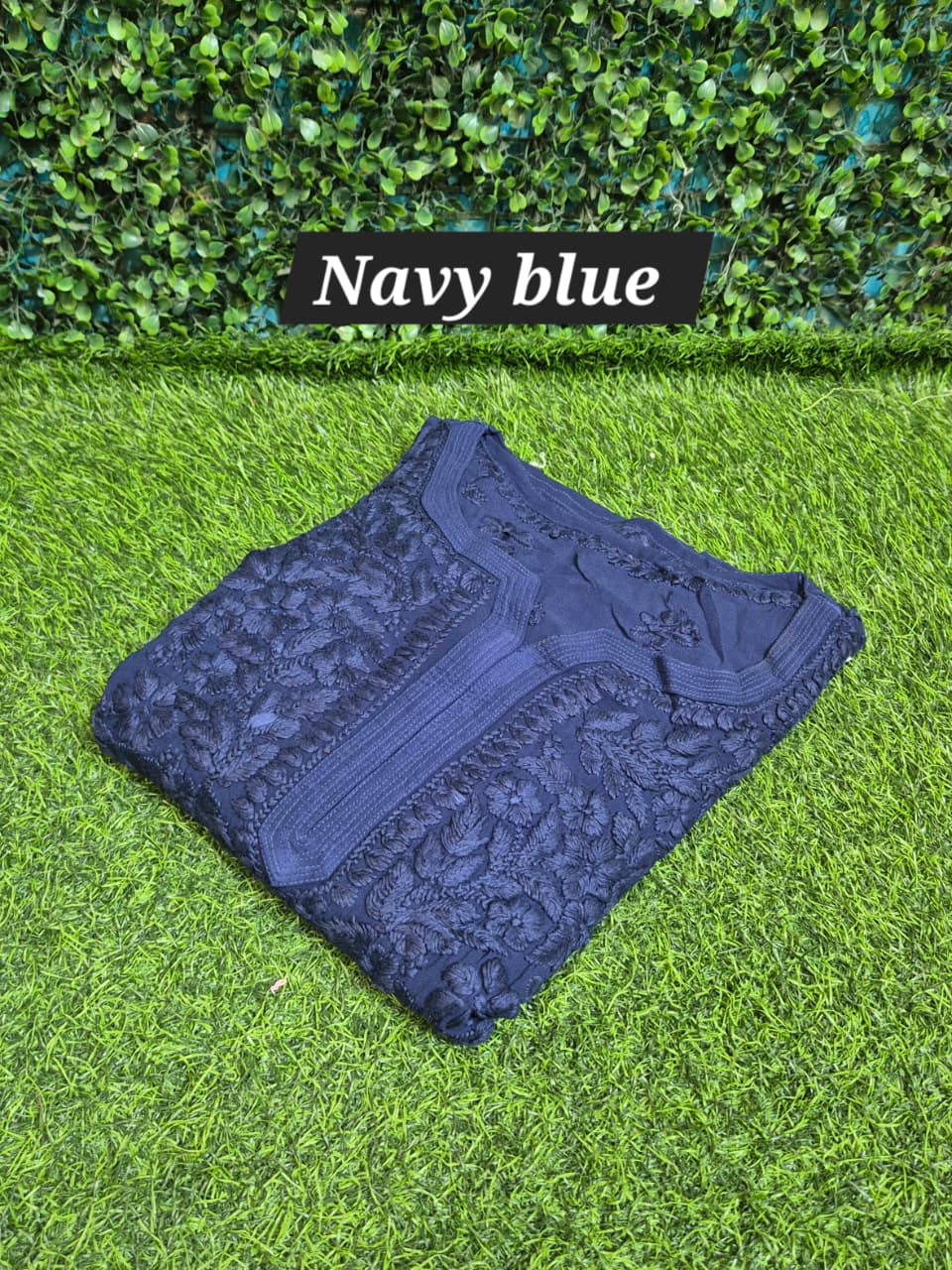 Viscose 3d work chikankari kurti