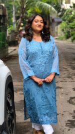 Kota cotton chikankari kurti