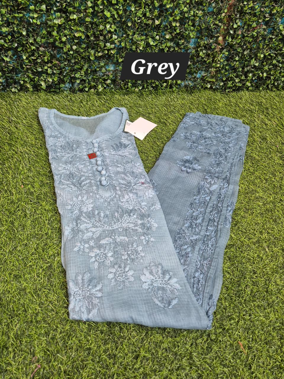 Kota cotton chikankari kurti