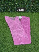 Kota cotton chikankari kurti - Image 4