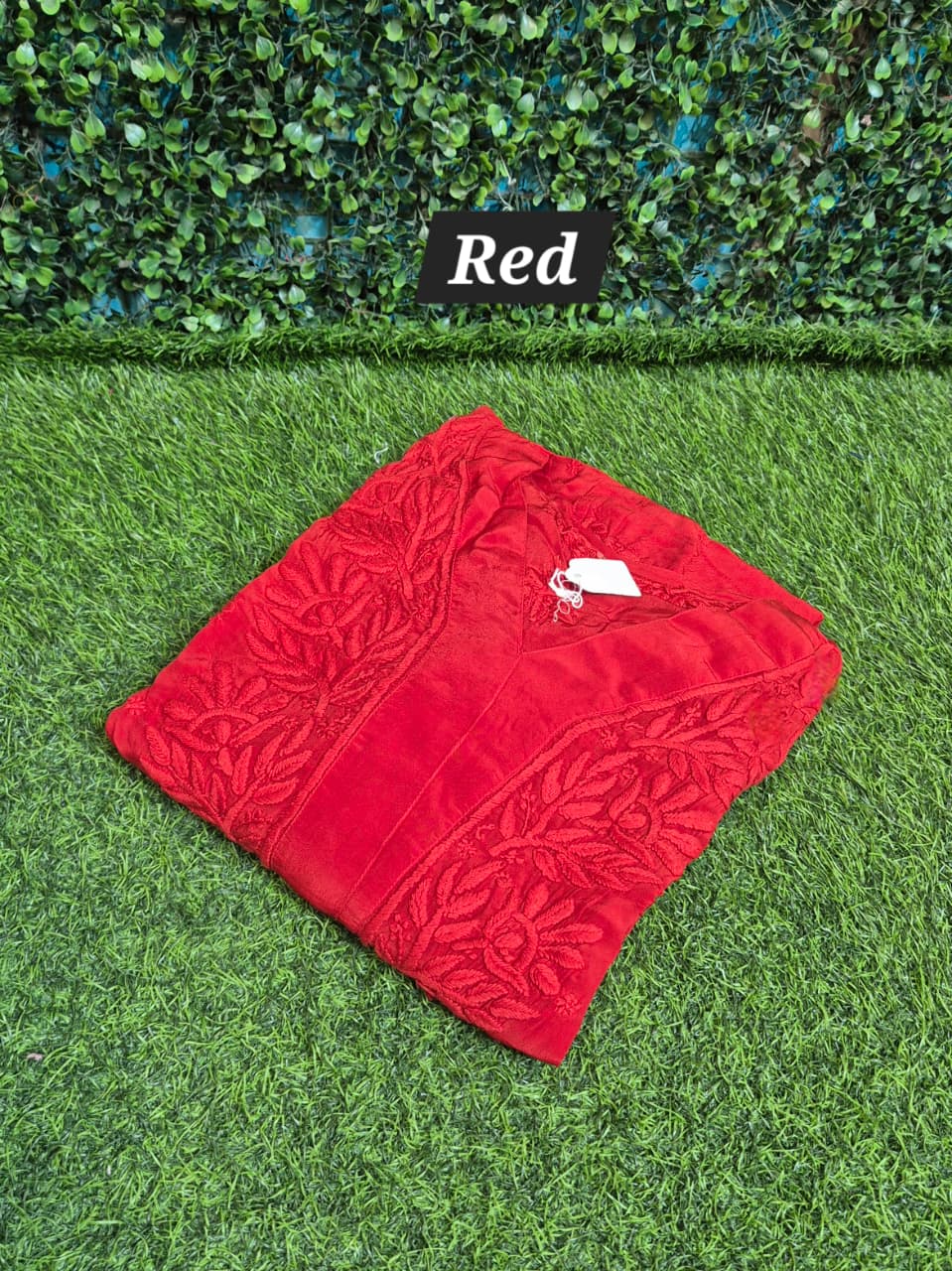 Crepe silk a line flared sleeves