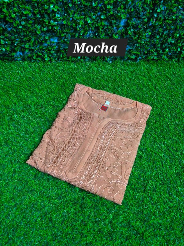 Viscose Resham Jaal bakhiya work