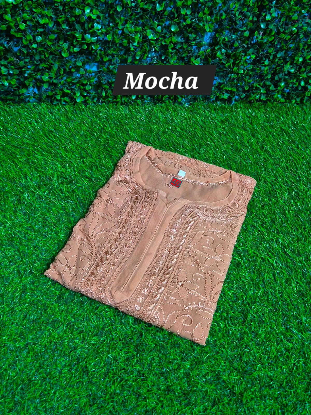 Viscose Resham Jaal bakhiya work