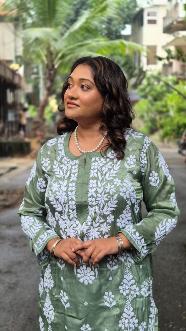 Jannat febric chikankari heavy work