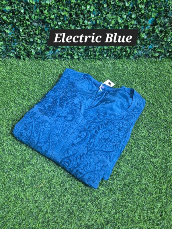 Crepe aline kurti 7D work