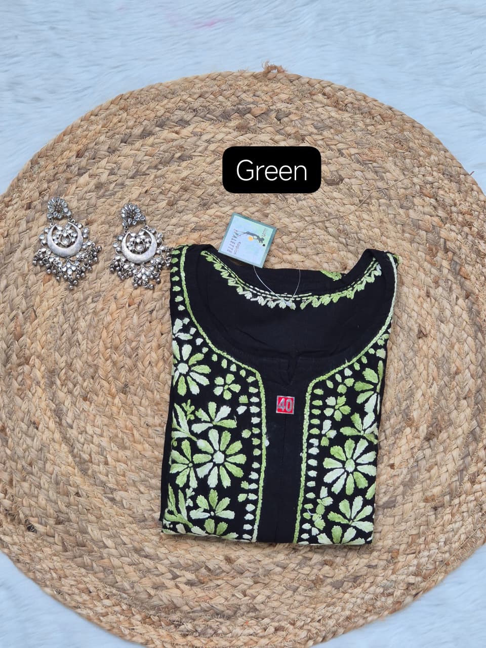 Rayon Multi Lucknowi Chikankari Kurti – Stylish Ethnic Wear