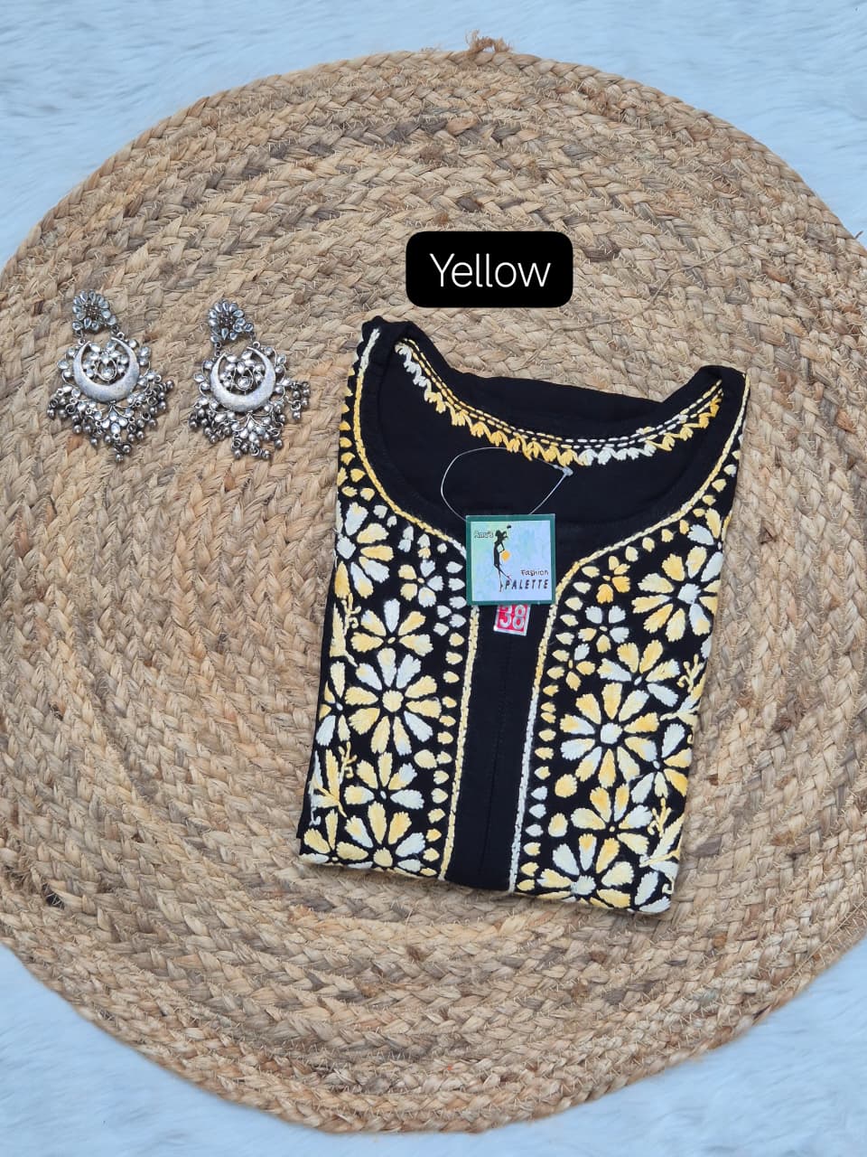 Rayon Multi Lucknowi Chikankari Kurti – Stylish Ethnic Wear