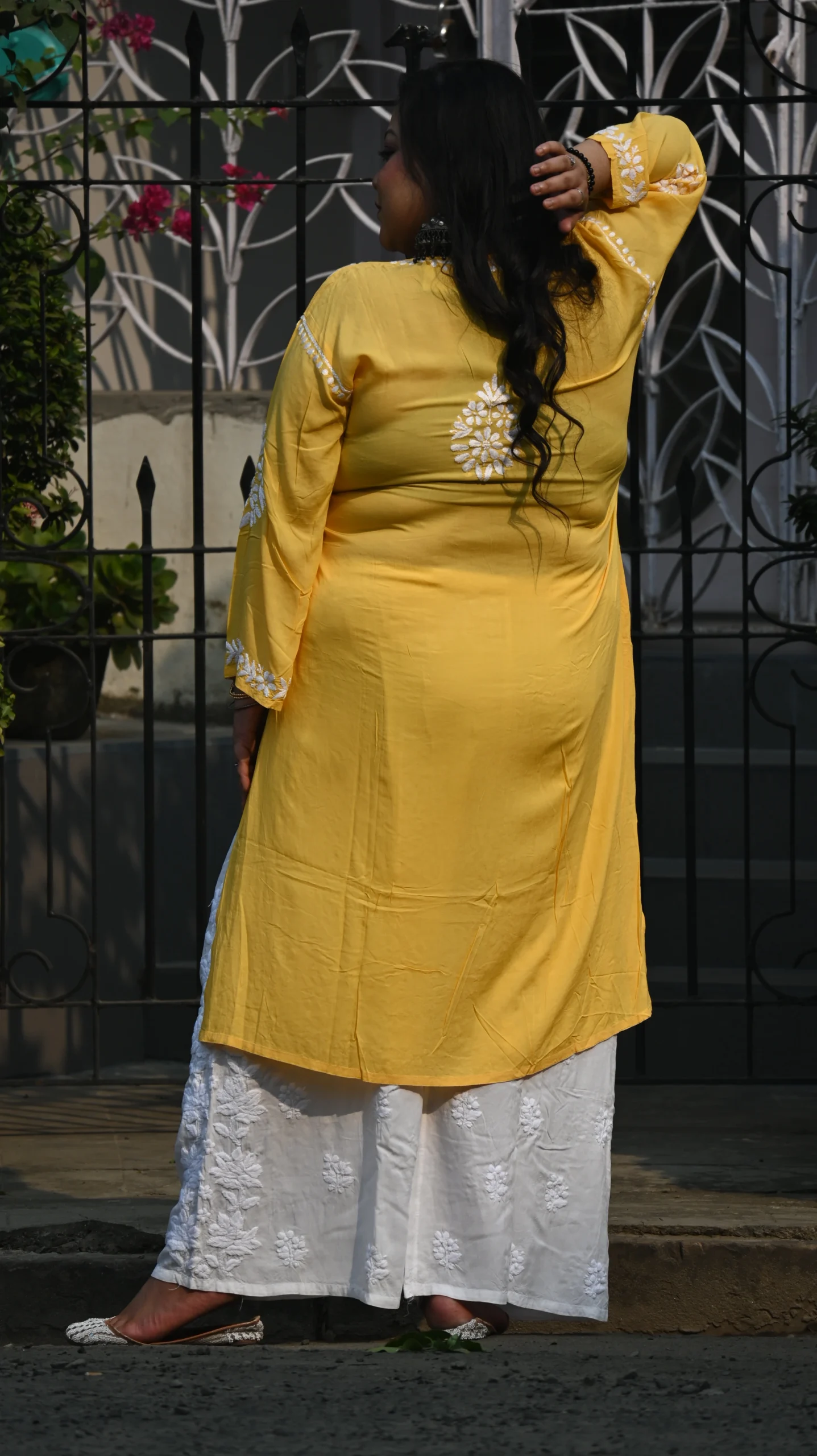 Modal Heavy Work Plus Size Kurti for Women – Premium Lucknowi Chikankari