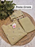 Kota 3-Piece Set Kurti With Heavy Floral Embroidered Dupatta - Image 2