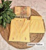 Tie Neck Kota 3-Piece Kurti Set With Heavy  Embroidered  Dupatta - Image 6