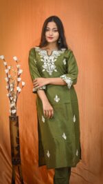 Dola Silk 3Piece Kurti Set - Image 2