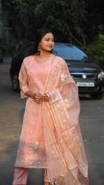 Kota 3-Piece Set Kurti With Heavy Floral Embroidered Dupatta - Image 6