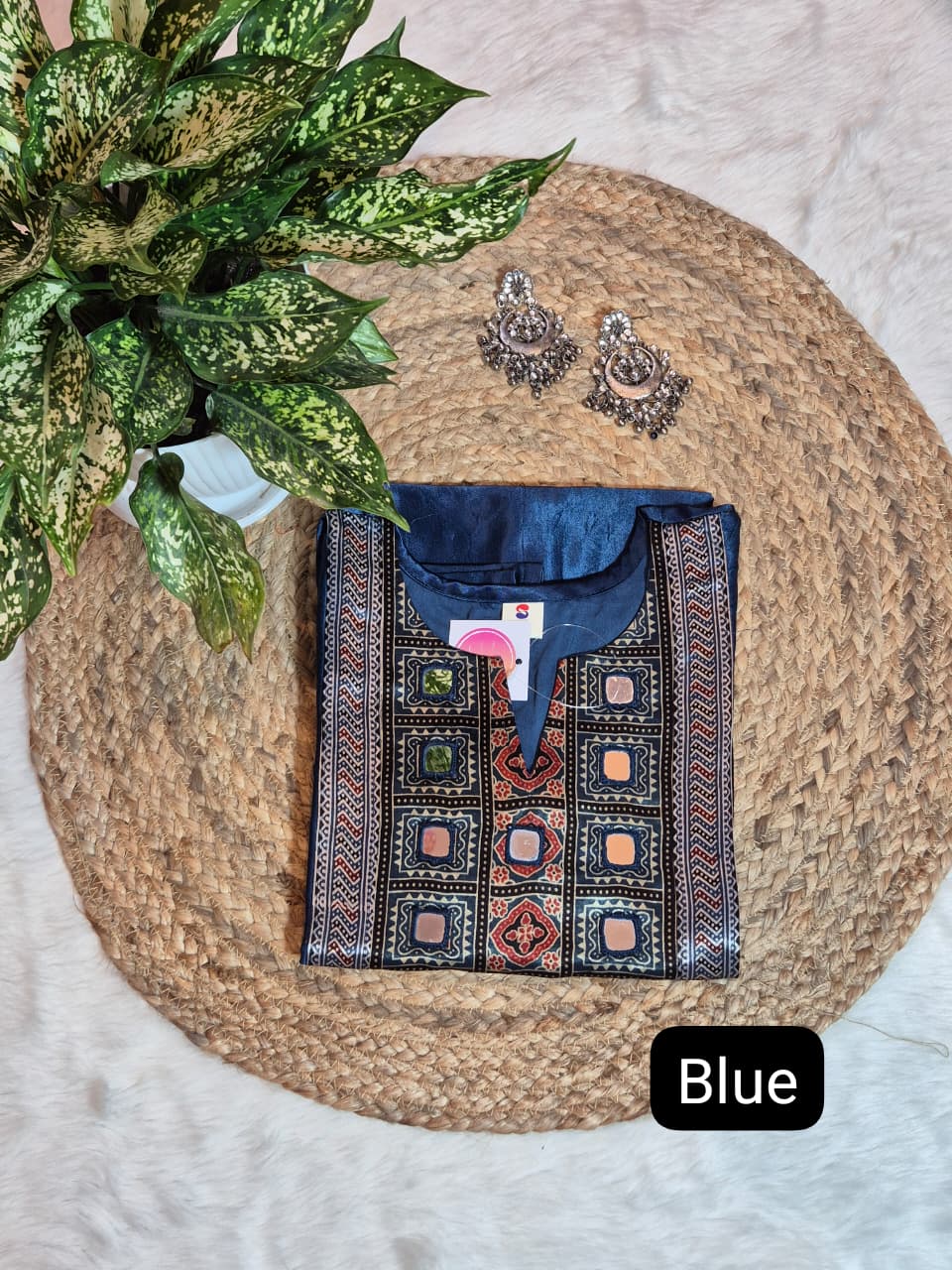 Mashroo Silk Mirror Work