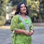 Bandhani print kaftan 3pc set