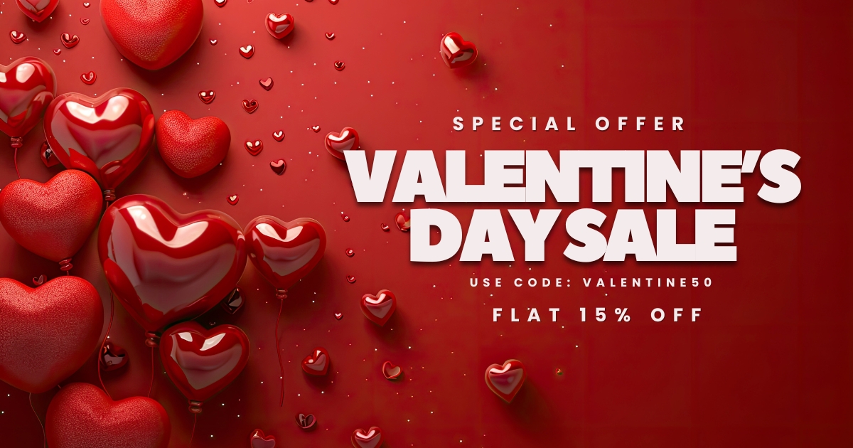 Red Modern Valentine's Day Sale Facebook Post (3)
