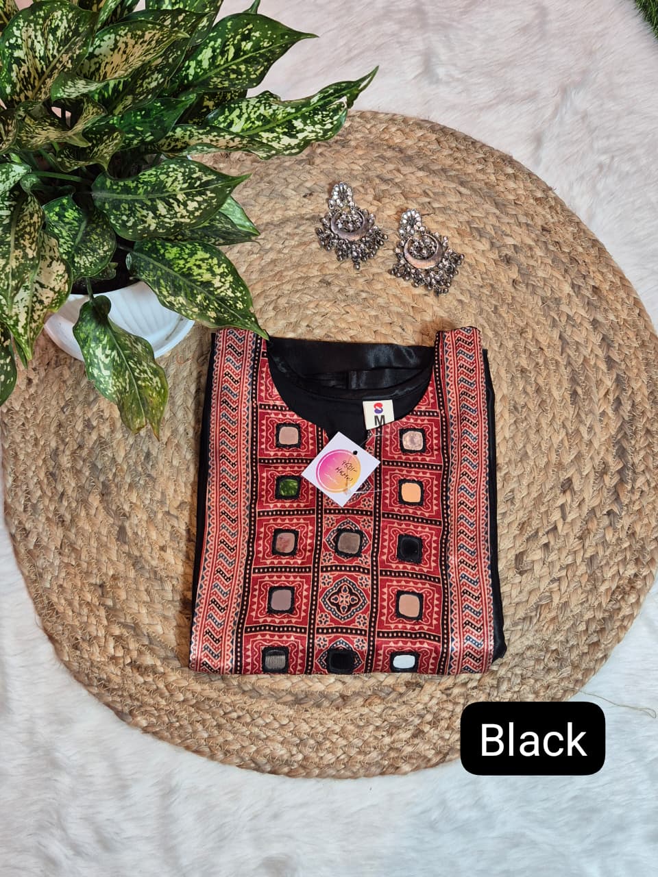 Mashroo Silk Mirror Work