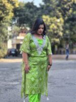 Bandhani print kaftan 3pc set - Image 4