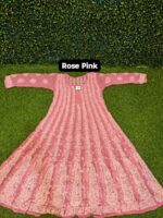 Lucknowi Chikankari Embroidery Georgette Anarkali Kurti - Image 11