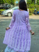 Lucknowi Chikankari Embroidery Georgette Anarkali Kurti - Image 5