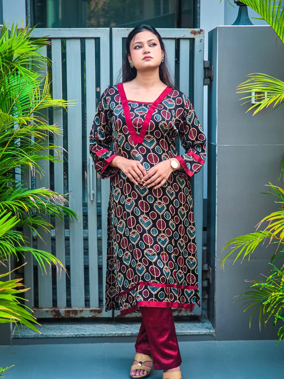 Hand Block Modal Kurti