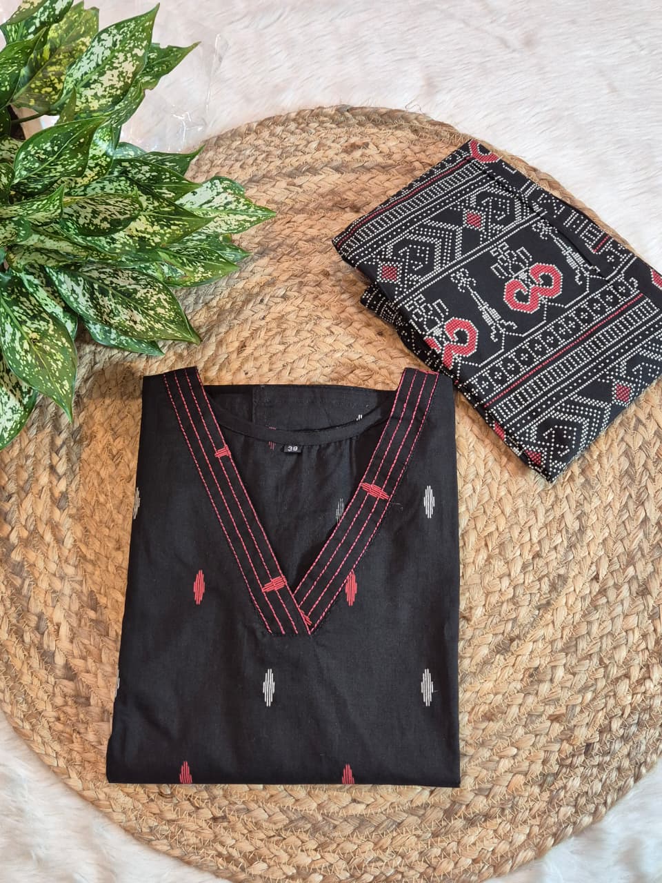 Cotton Ikkat Print 2 Piece Set