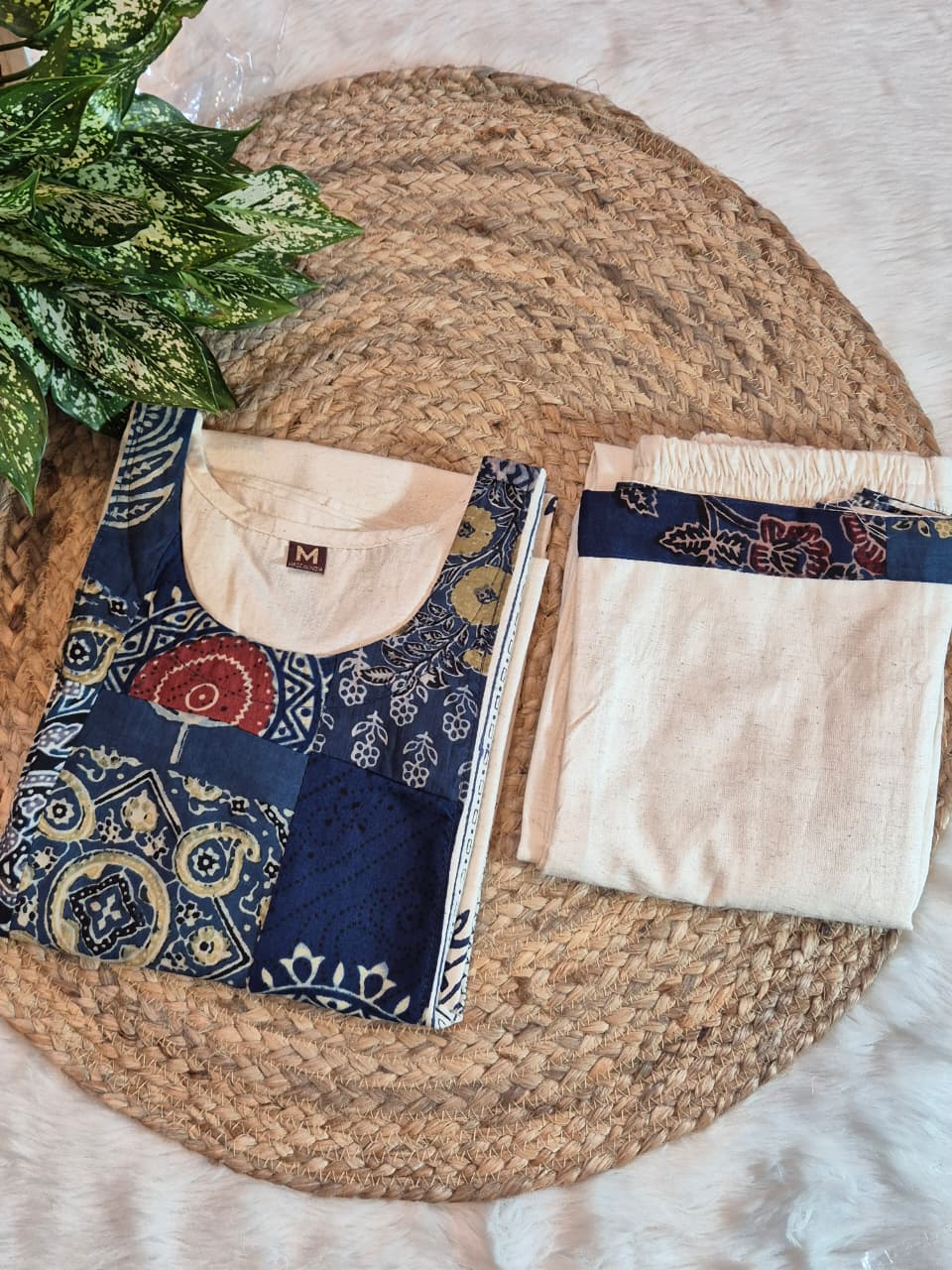 Ajrak Patch Work 2 Piece Set