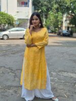 Mul Chanderi Self Mukesh Work