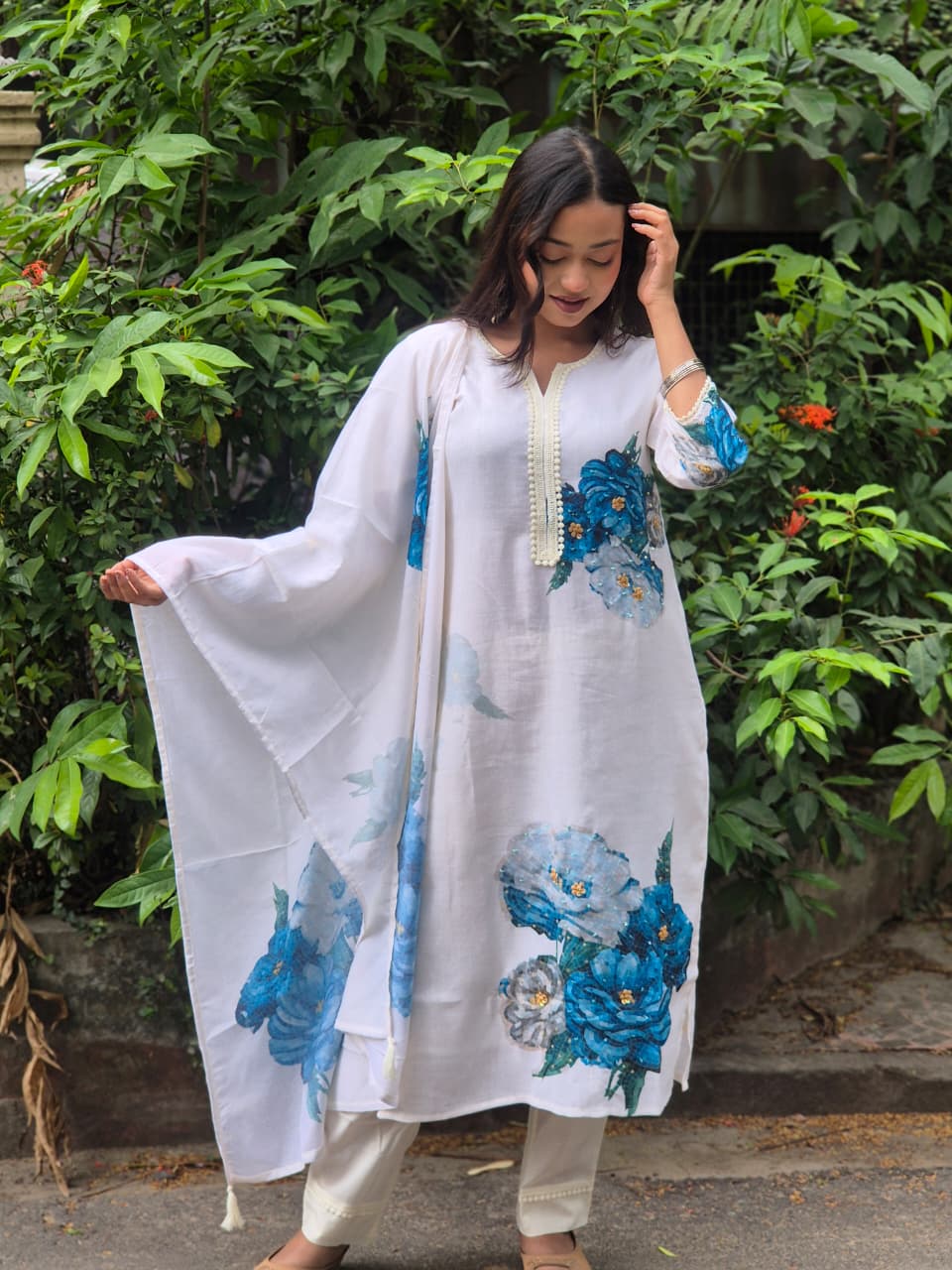 Linen Digital Print 3 Piece Set