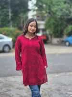 Chikankari Viscose Self Short Top