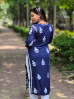 Chikankari Modal Heavy Glass Neck Kurti - Image 2