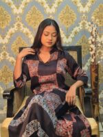 Hand block Modal Chines Collar Kurti - Image 2