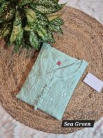 Dobby Cotton Self Chikankari Kurti - Image 8