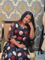 Polka dot hand block  modal kurti