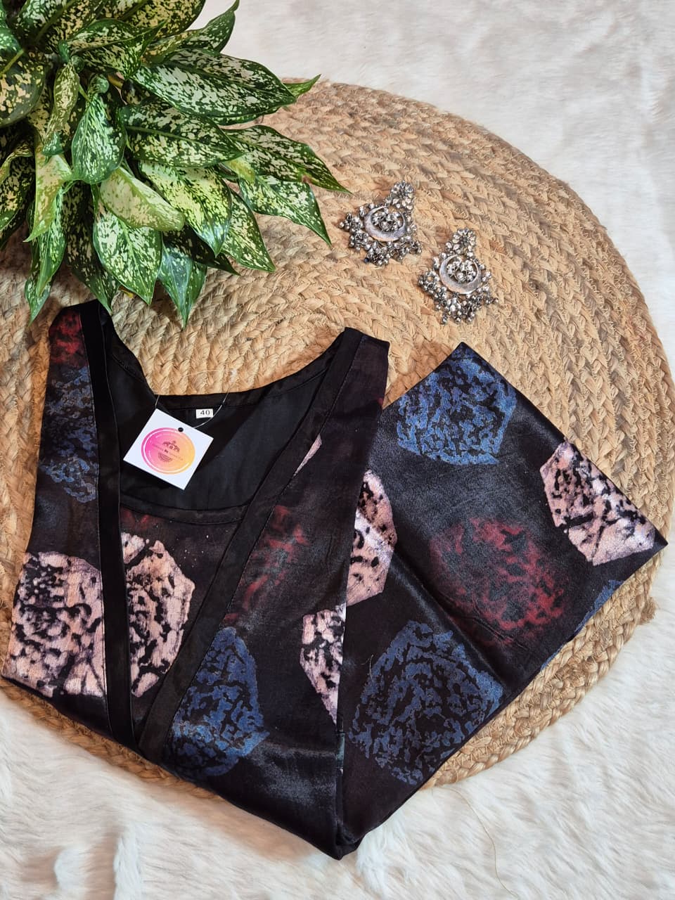 Hand block Mashroo kurti