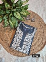 Chikankari Modal Heavy Glass Neck Kurti - Image 6