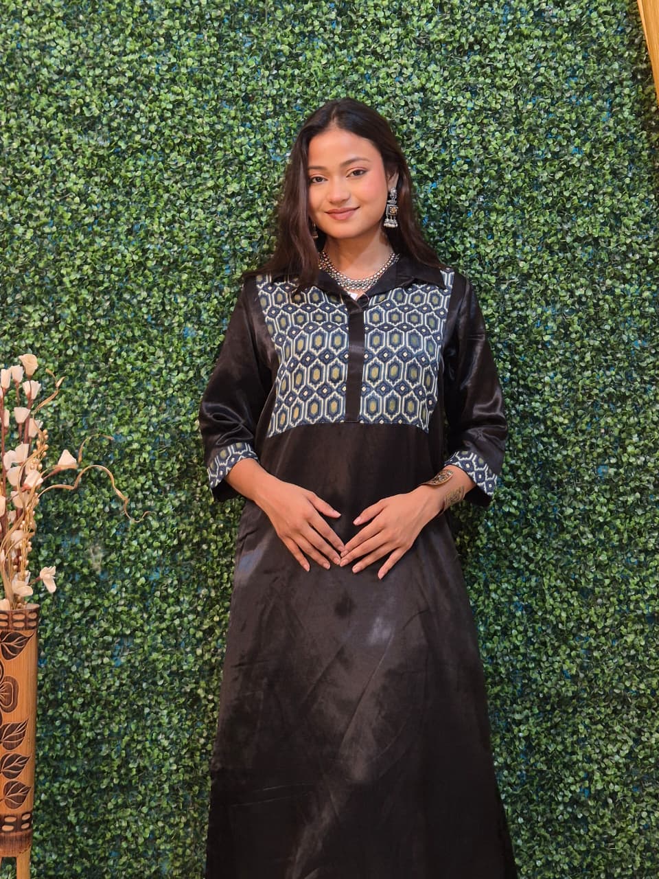 Mashroo Modal patch collar kurti